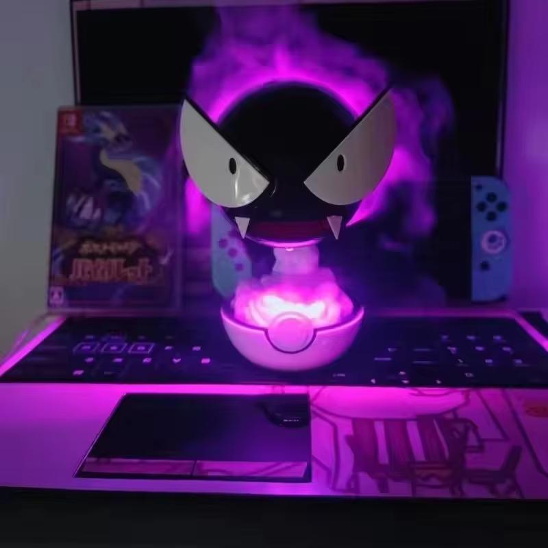 Gastly Figure Humidifying Water Replenishing USB Charging Spray Equipment Animation Humidifier Bedroom Decoration Toy Gift