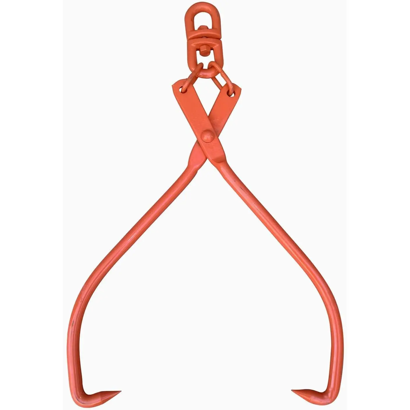 Steel Log Skidding Tongs - Swivel Dragging Lifting Handling Carrying Tool with 32" Jaw Opening, Double Swivel Design