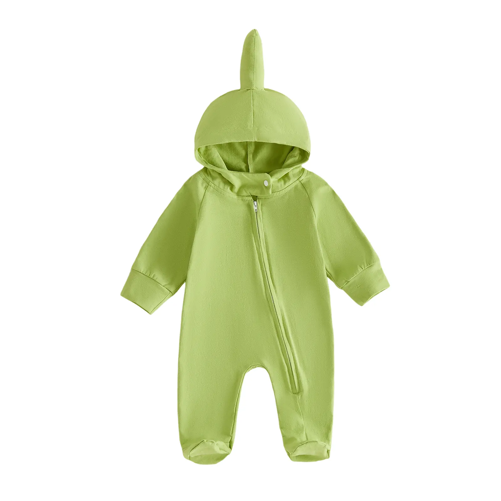 Infant Baby Boy Girl Screen Tots Costume Neck Snap Button Cute Long Sleeve Hooded Footies Halloween 0-24 Months