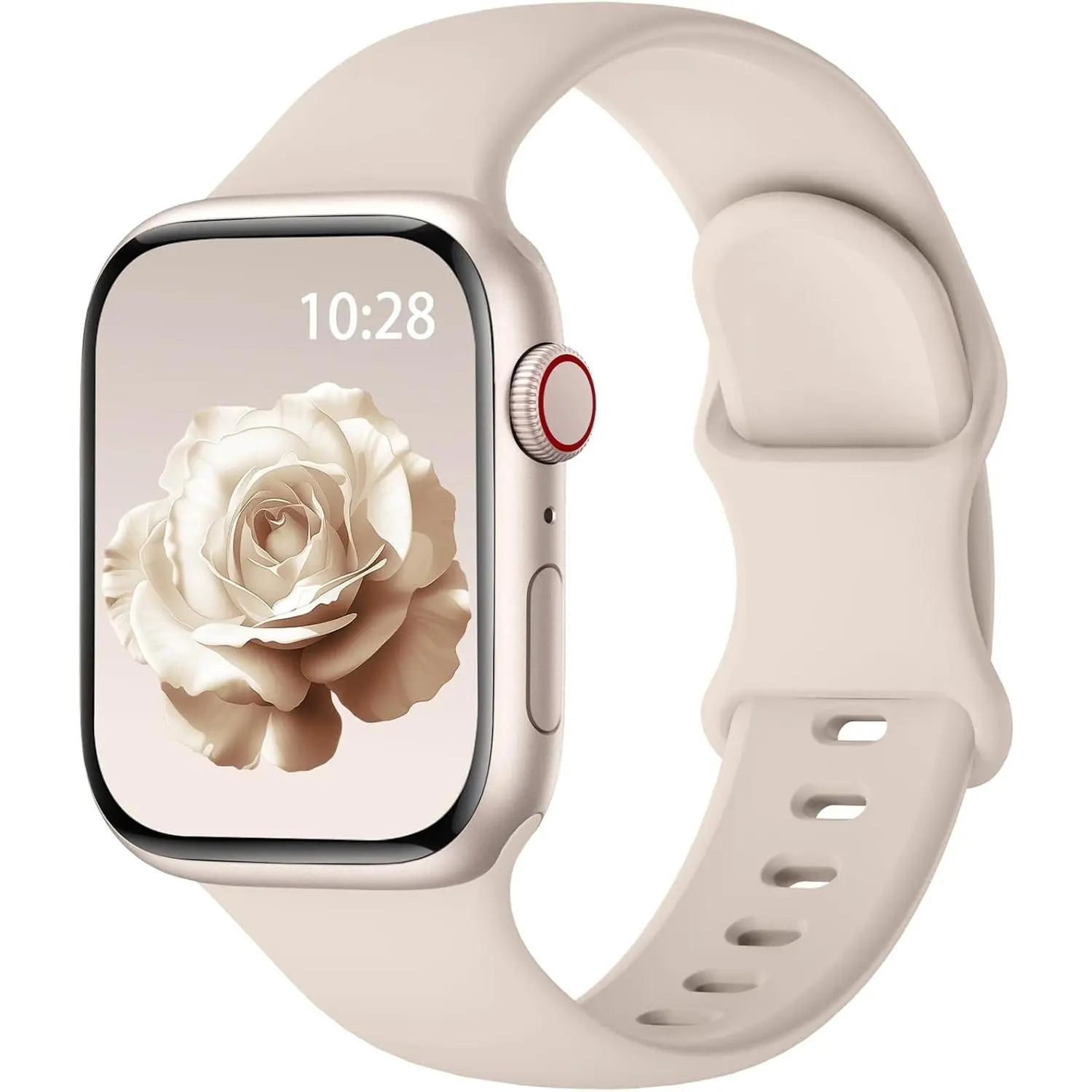Multi-Size Wearable Accessories Sport Silicone Replacement Band - Water-Resistant Soft Wristband for 38mm/40mm/41mm/42mm/44mm/45mm/46mm/49mm iWatch Series 1-11, Ultra, SE for Men Women