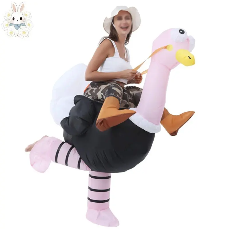 Cute Cartoon Ostrich Costume for Halloween, Role Play Cosplay Party Theme Props, Inflatable Ostrich Suit, Fun Festival Wear
