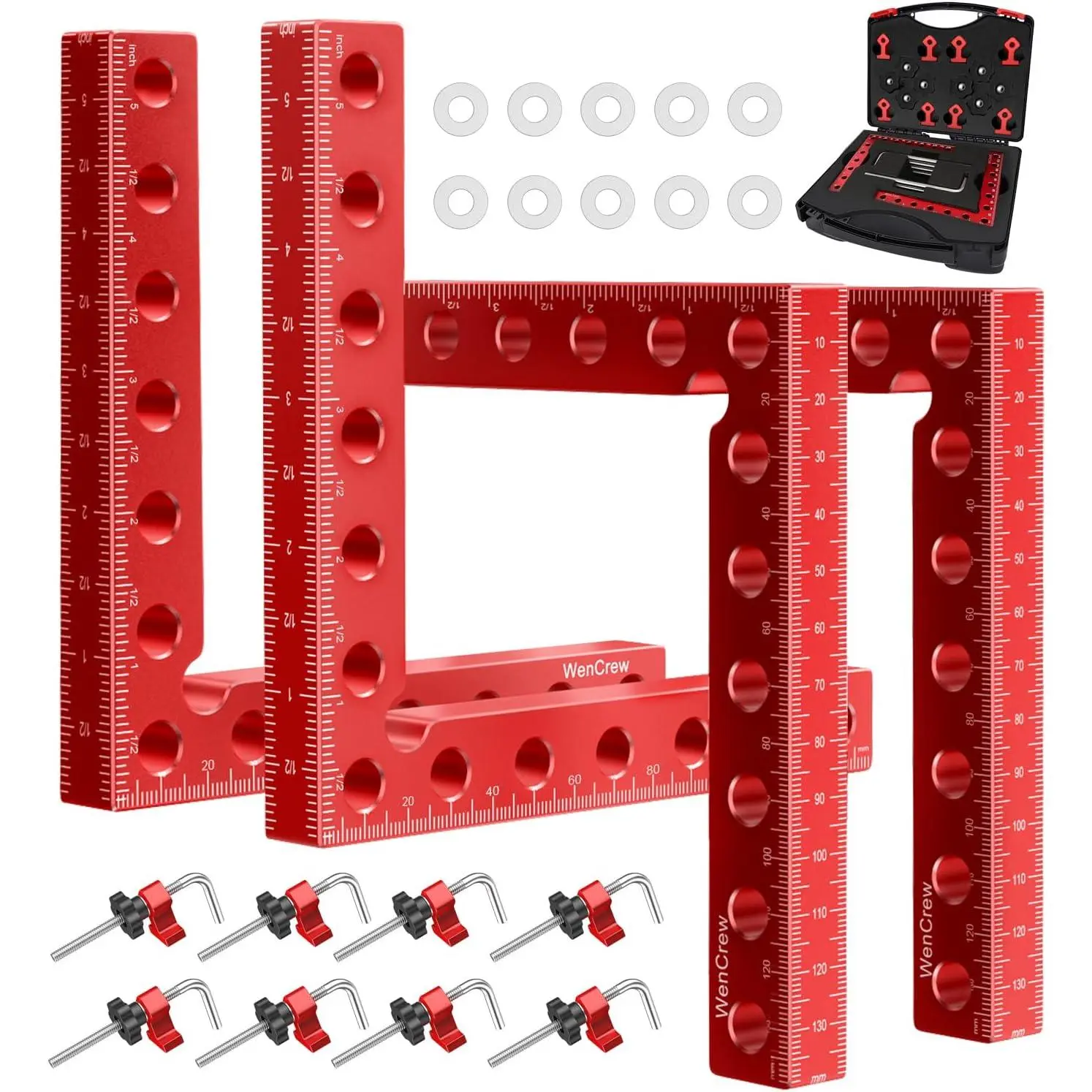 Corner Clamps  Woodworking,  4pcs 90 Degree Right Angle Clamp 5.5" Aluminum Alloy Clamping Positioning Squares Woodworking Tools  Frame, Box, Drawer, Cabinets, Gifts  Men Dad