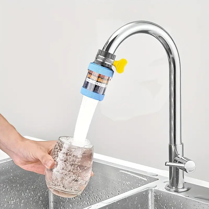 Rotatable Kitchen Faucet Filter, Kitchen Sink Water Filter, High Quality Filter, 6-Layer Purification System, Splash-Proof Design, Easy Installation, Enhances Water Quality