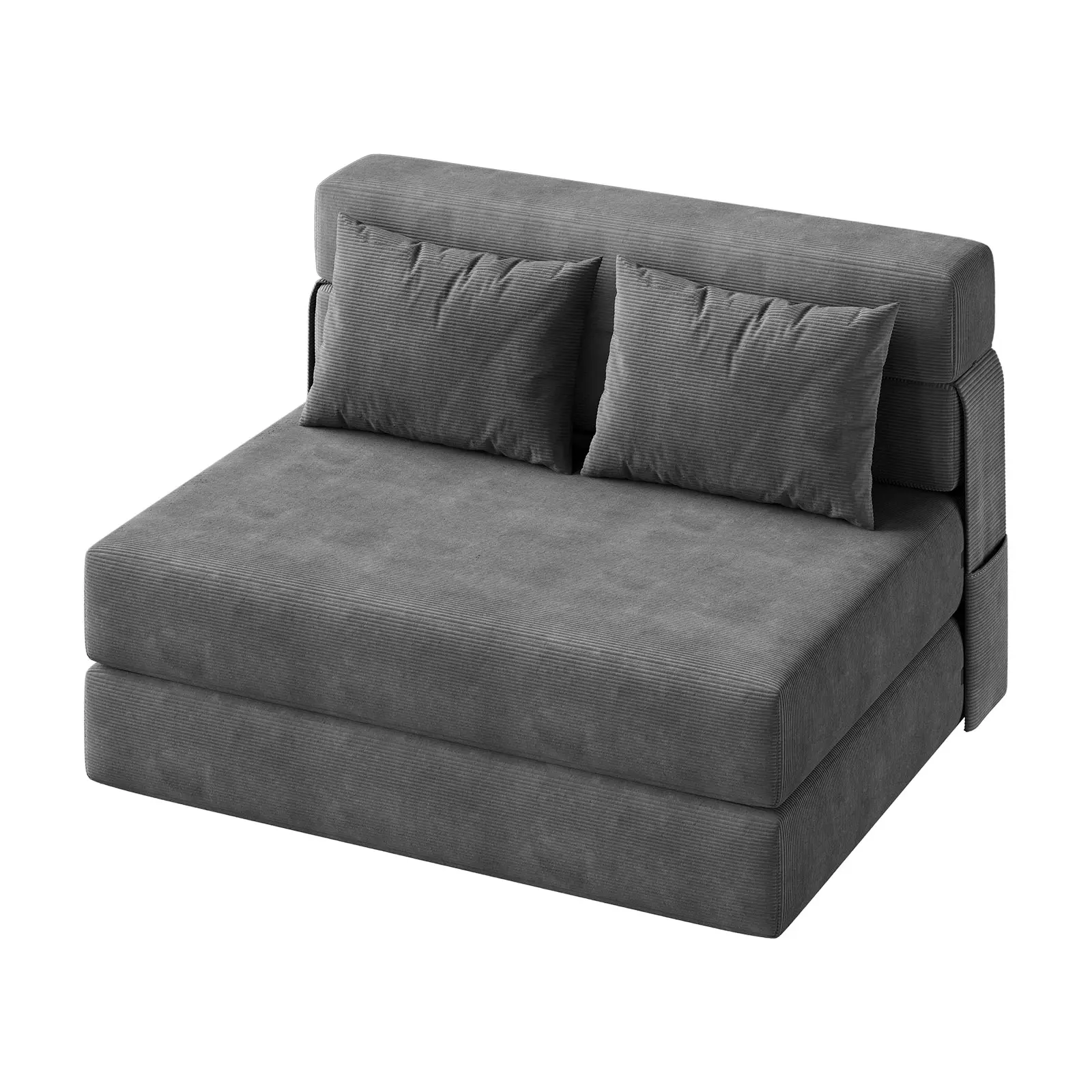4-in-1 Folding Sofa Bed & Chair Bed – Convertible Sleeper, Fold Out Loveseat Sofa Couch with Pillow, Tufted Floor Lounge for Living Room, Bedroom, Guest Room Indoor Sofa Bed