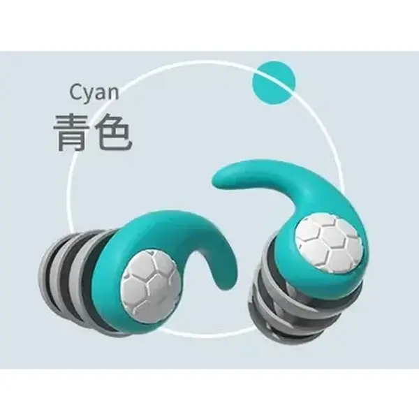 Silicone Noise suppression Cancelling Earplugs Noise Filter Sleep Swimming Waterproof Three Layer Mute Earplugs active cancellation
