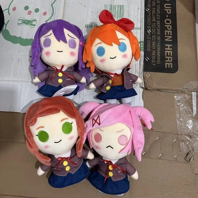 Doki Doki Literature Club DDLC Plush Sayori Yuri Natsuki Monika Soft Stuffed Doll Anime Plushie for Fan Birthday Gift Home Decor