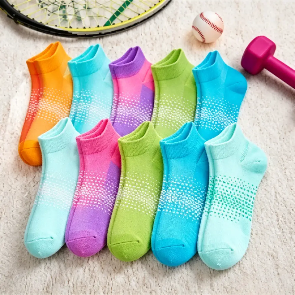 Women's 6/12 Pairs Plain Low Cut Ankle Length Training Sports Socks - One Size, Breathable, Cushioned Athletic Socks for Summer Running, Hiking