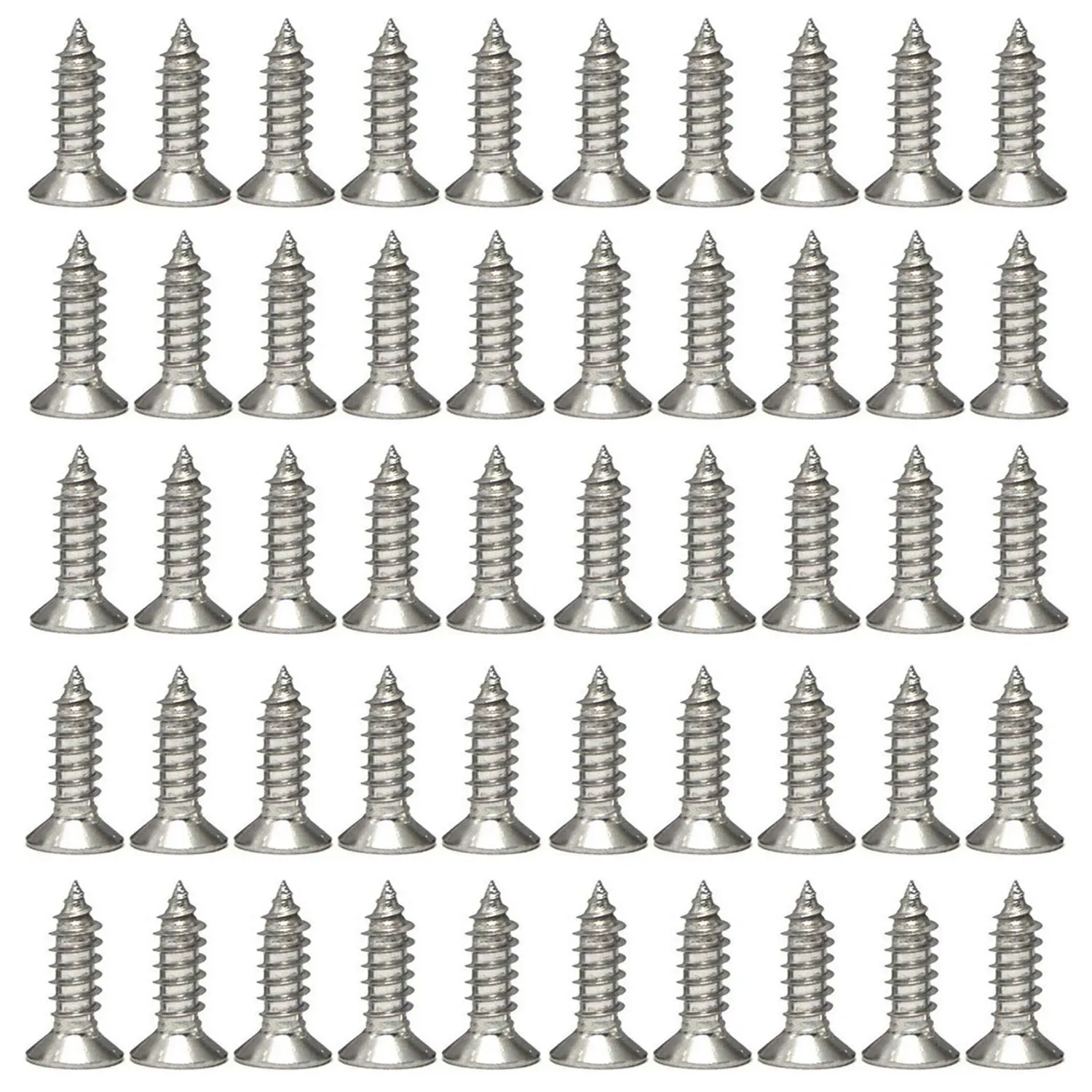 #6 x 5/8"  Screws 304 Stainless Steel Phillips Flat  Screws Self Tapping Screws 100 Qty.