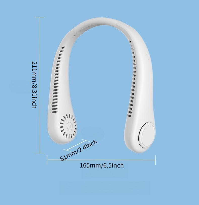Portable Mini Neck Fan, USB Rechargeable Hands-Free Bladeless, 3-Speed Powerful Airflow, Silent Wearable Personal Device for Outdoor & Daily Use, Portable Fan,summervibes Portable Mini Neck Fan, USB Rechargeable Hands-Free Bladeless, 3-Speed Powerful Airflow, Silent Wearable Personal Device for Outdoor & Daily Use, Portable Fan,summervibes