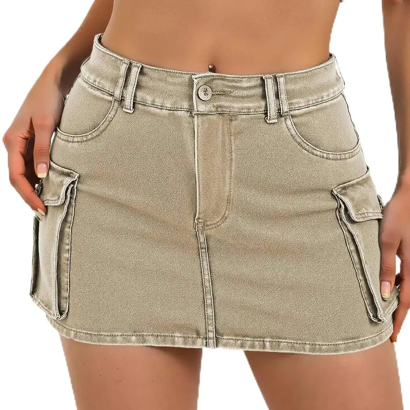 Women's Cargo Mini Skirt | Pocket Detail | Utility Style | High Waist | Casual Streetwear