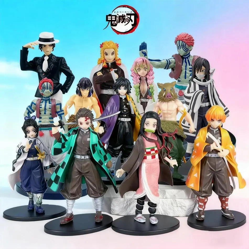 Anime Demon Slayer Kimetsu no Yaiba Figure 15cm Nezuko Tanjirou Mitsuri Shinobu Zenitsu Kyoujurou Action Figural Model Toy Gifts