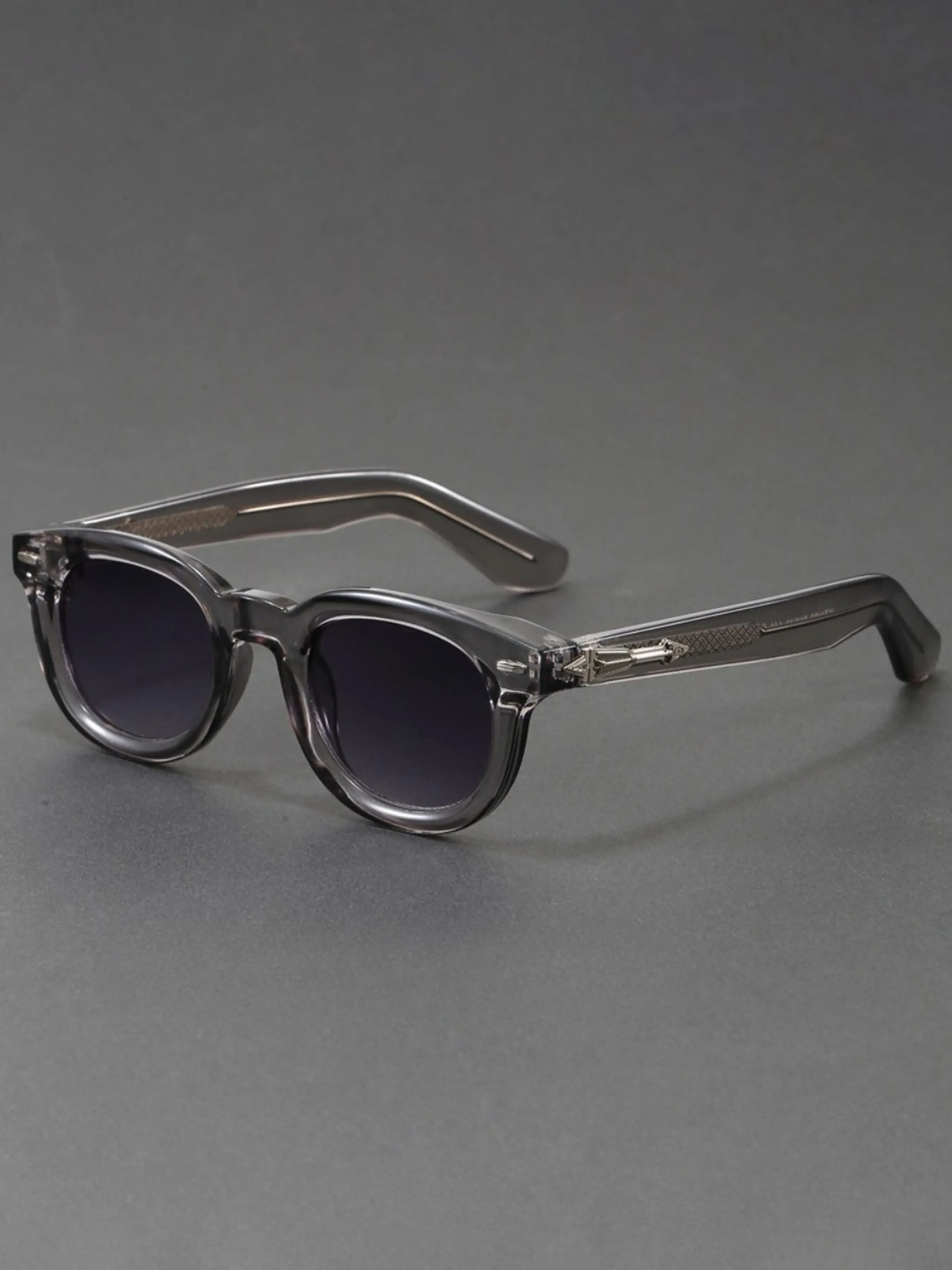 COJOS Light Luxury Rounded Square Frame Sunglasses Fashionable Sunglasses Arrow Shaped Rice Nails on Temples Comes with Glasses Gift Box
