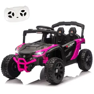 24V Kids Ride On UTV, 2-Seater Electric Car with Suspension, Bluetooth, MP3 & LED Lights