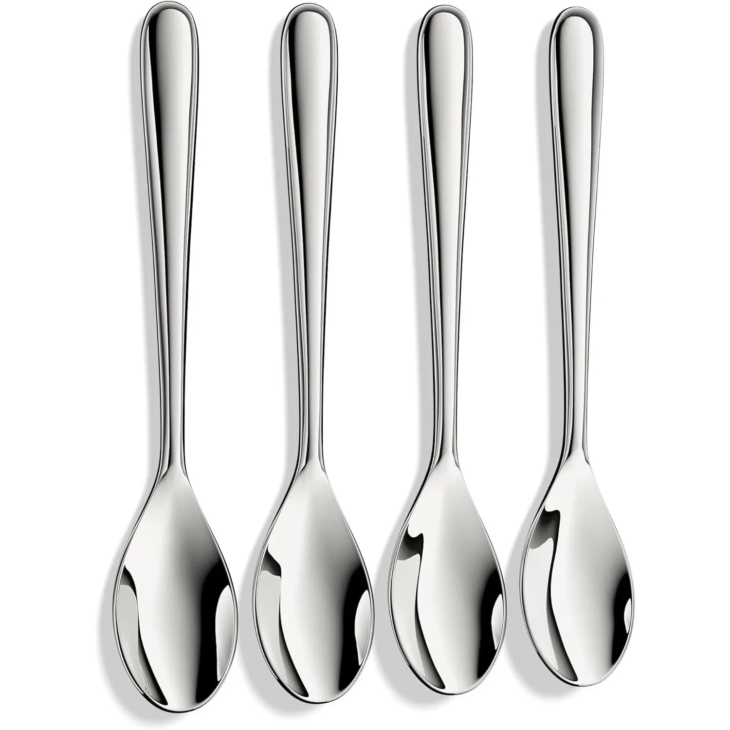 Forged 18/10 Stainless Steel Demitasse Espresso Spoons, 4.7 Inch Mini Coffee Teaspoons, Set of 4, Heavy Duty & Dishwasher Safe
