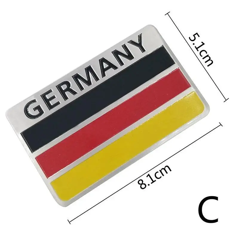3D Germany Flag Car Sticker Decal Accessories Stickers for Renault Peugeot Citroen Cruze Chevrolet Ford Focus VW Golf
