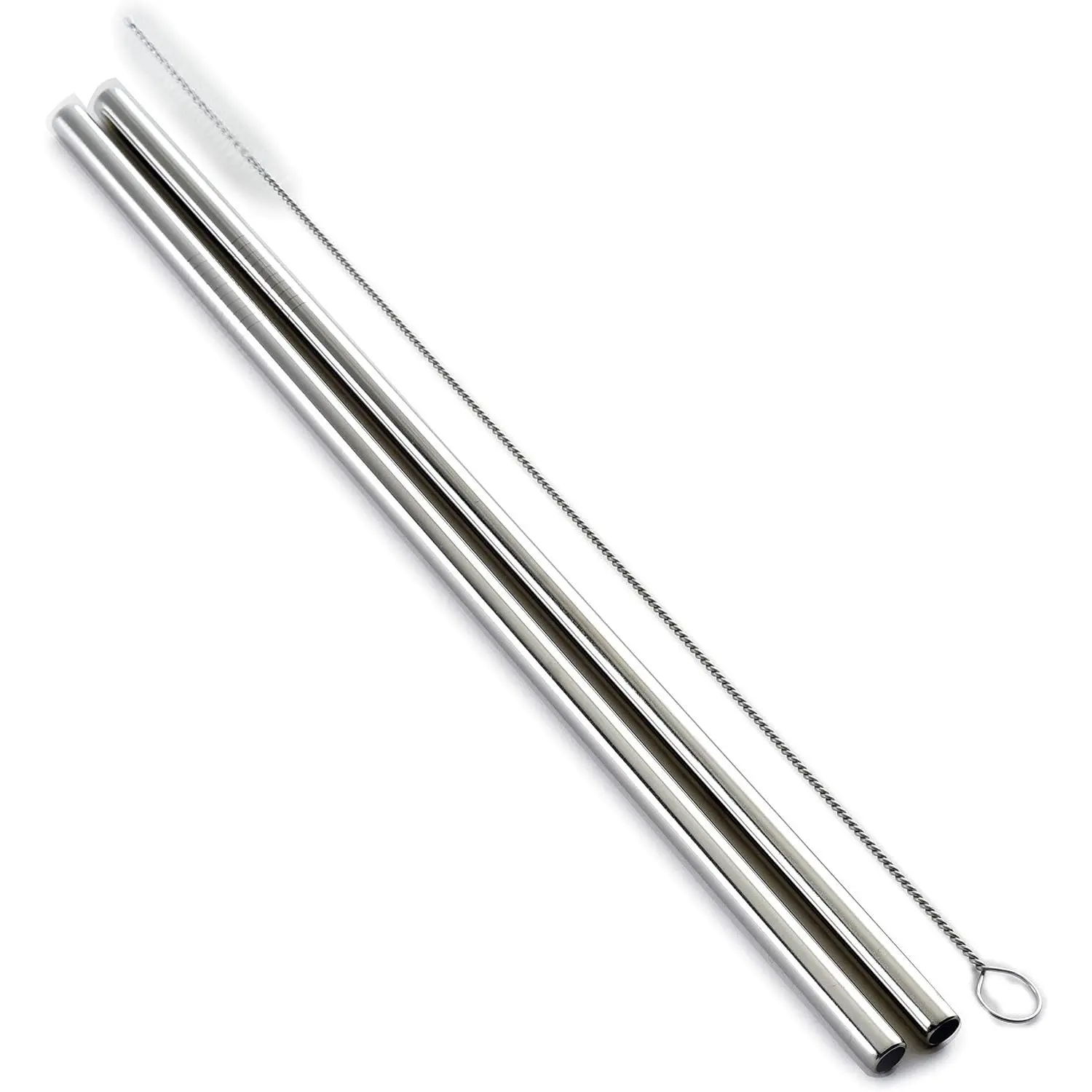Stainless Steel 11 In Drinking Straws, 24oz Compatible, with Full-Length Cleaning Brush, Full-Length Brush