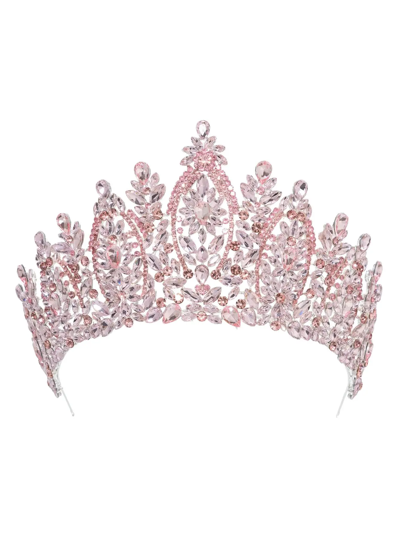 European and American bride crown elegant crystal full rhinestone tiara photo studio hair accessory wedding hair accessories alloy bridal headpiece Bridal Hair Accessories