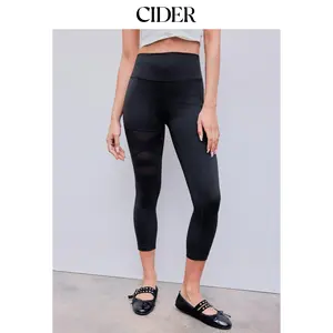 Cider [size 0-8] High Waisted Contrast Mesh Leggings Sporty by Cider SummerWins Dealsforyou