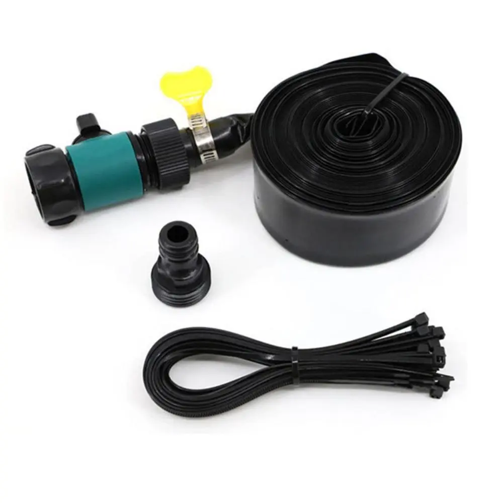 Multi-Functional Outdoor Cooling System - Durable Plastic Water Spray Hose for Garden Sprinklers, Backyard Irrigation & Pool Party, with 25 Cable Ties, Irrigation Backyard, Trampoline Sprinkler, Bbqs, Heavy-Duty Plastic, Cooling & Irrigating