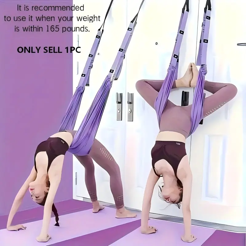 Multifunctional Aerial Yoga Hammock with Resistance Bands, Ideal for Ballet, Gymnastics, Pilates, Elastic Inversion Fitness Equipment, Home Yoga Equipment, Medium Tension