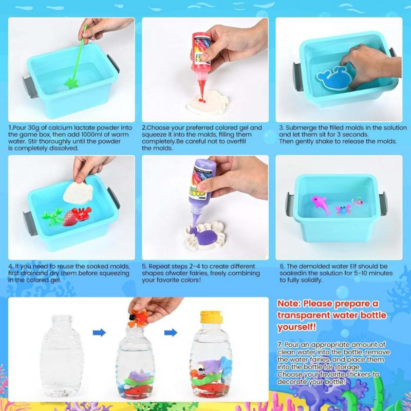 Kids Hydrogel Kit Summer Magic Set, Water Pet Slime Toy Making Kit, Creative Children Crafts, DIY Soft Foam Craft, Ages 6-8 Years Old, DIY Craft Model