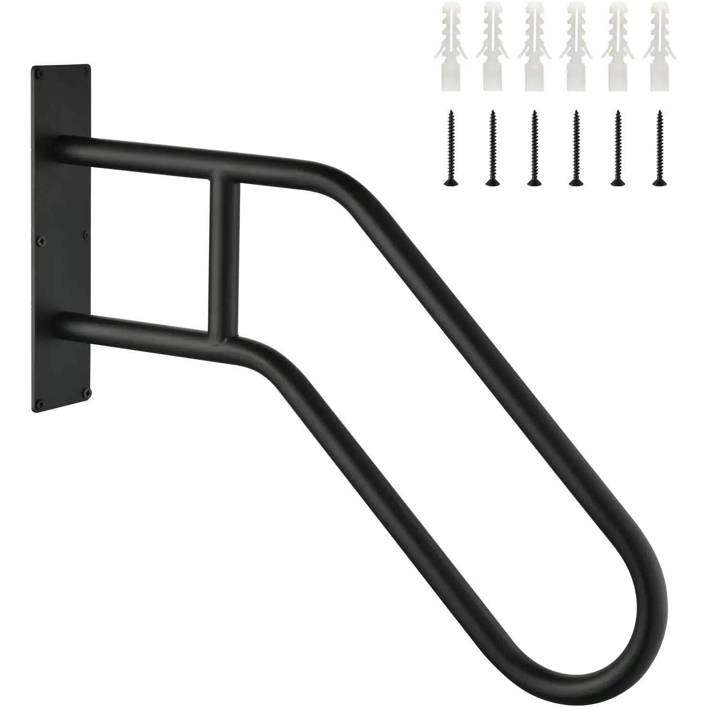 Handrails for Outdoor Steps,Stair Railing Indoor1-3 Step,Porch Railing & Deck Hand Rail Wall MountStair Hand Grab Bars,U-Shaped Safety Handrails