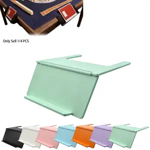 1/4 PCS Mahjong Card Holder, Mahjong Card Holder for Table, Mahjong Table Accessories, Under Mat Slide-In Stand, Angled Viewing Rack, Space-Saving Table Organizer, Foldable Lightweight Collapsible 3D Printed Design, For American Mahjong Games