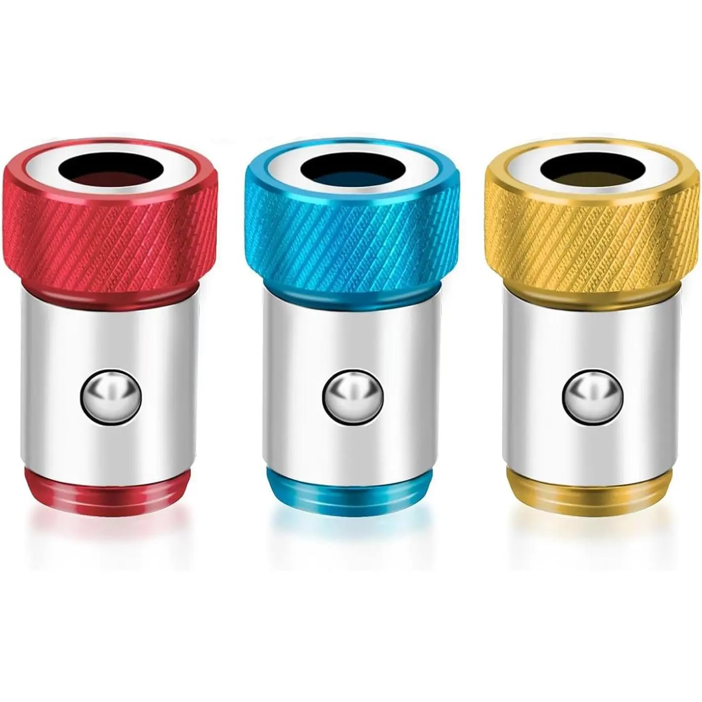 3 count Removable  Bits  Ring Screw Catcher Holder Metal  Magnetizer for 1/4 Inch Hex Shank Double End  Bits