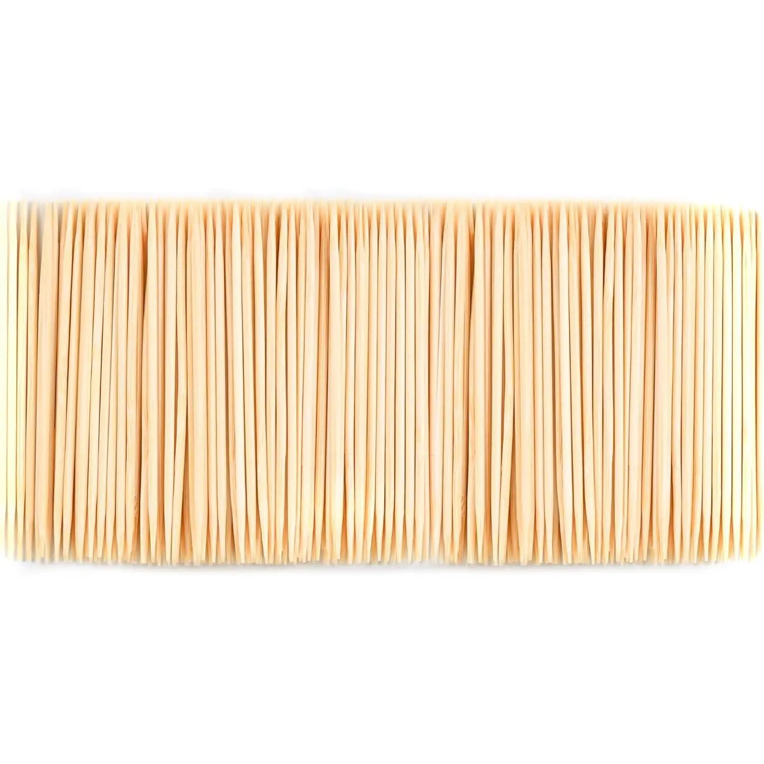 Durable 1000-Count Bamboo Toothpicks Multi-Pack, Round Double-Pointed Wooden Picks for Barbecue, Fruits, Appetizers, Olives and Teeth Cleaning