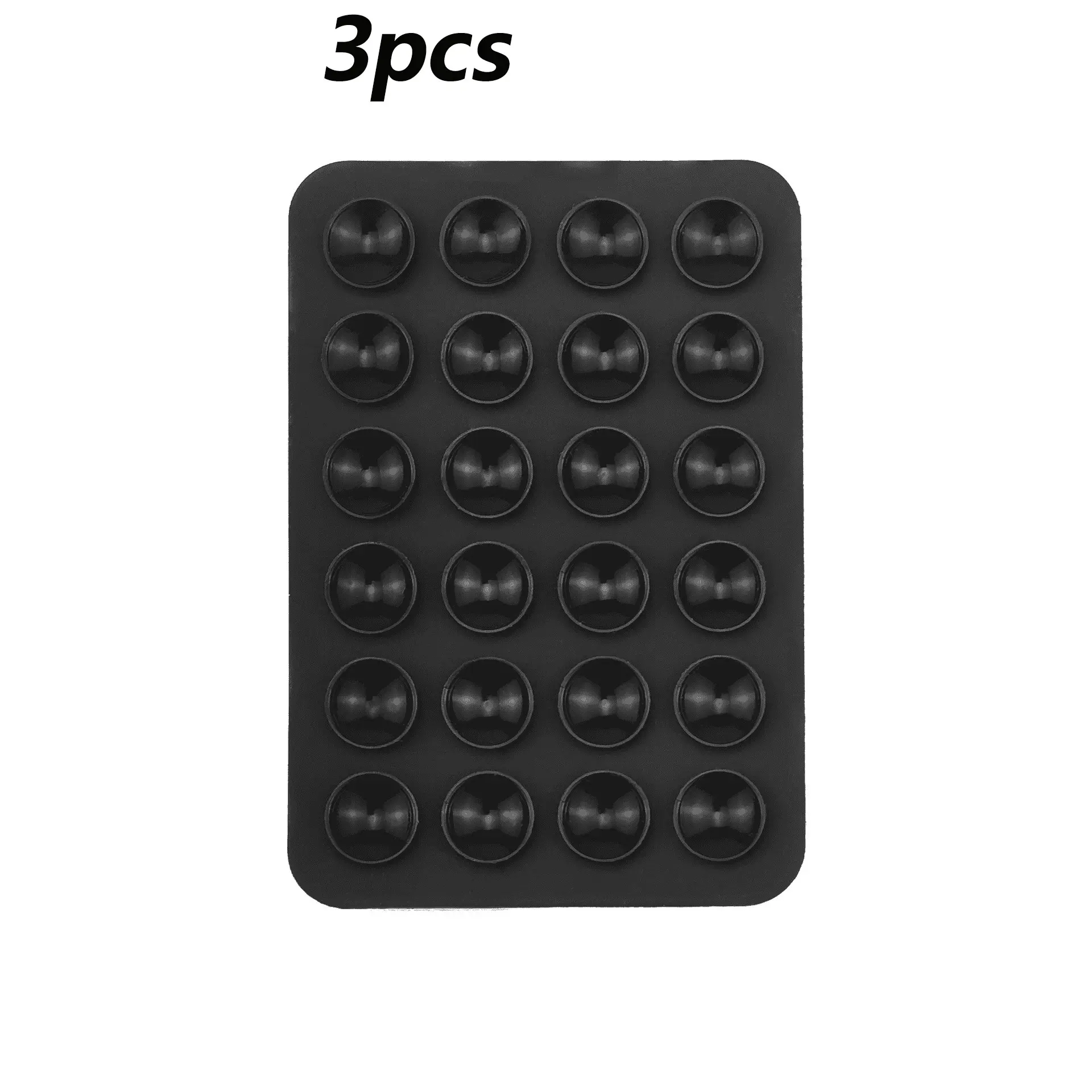 3pcs Silicone Phone Suction Cups with 24 Adhesive Pads, Easy to Clean, Enhanced Grip, Suitable for Various Surfaces, Accessories