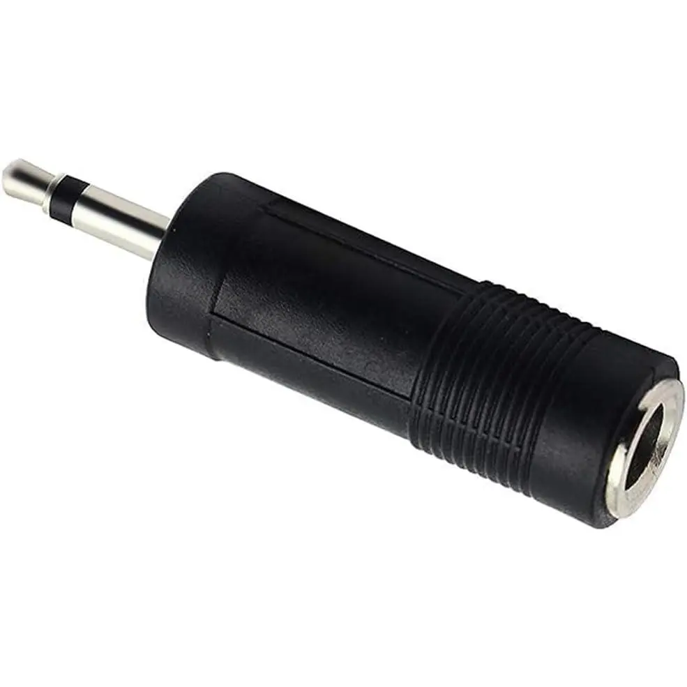 3.5mm to 6.35mm Connector, 3.5mm Mono TS (1/8 inch) Audio Male to 6.35mm (1/4 inch) Female Mic Plug Jack Converter Adapter