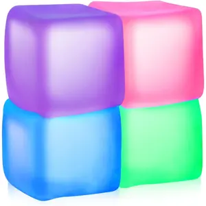 Fidget Toy Stress Cube 4 Pack, Cube Squishies Anxiety Stress Relief with Thick Substance,Fidgets for Classroom,Stress Balls for Adults Kids Children Teensfidget toys