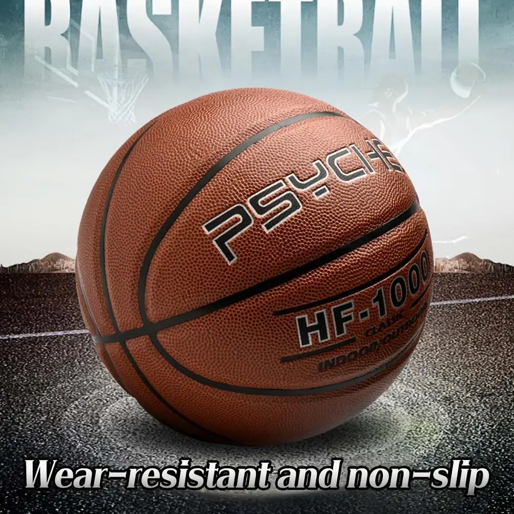 PSYCHE Size 7 Unisex Adults' Synthetic Rubber Basketball (29.5 in) - Composite PU, PU Cover, Professional Indoor-Outdoor Use, Waterproof, Anti-Slip Textured Grip, Strong Traction, Puncture-Durable Construction, Competitive Training Sports Toy Gift