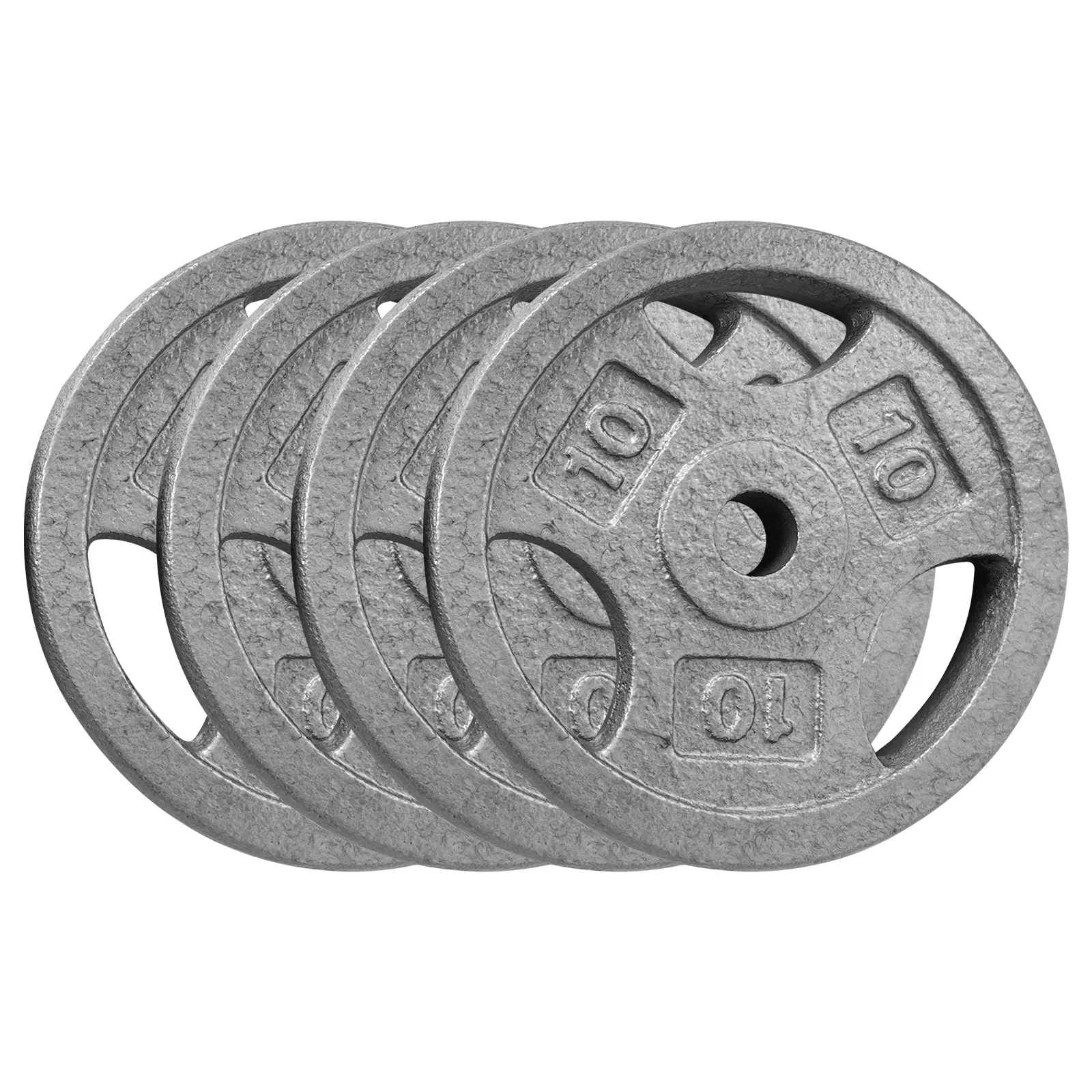 GAOMON Standard 1" Triple Grip Cast Iron Weighted Plates Set - Rust Resistant for Home Gym Equipment, Strength Training, Fast Plate Swaps, Fits 1" Bars (2.5/5/10/25 LBS)