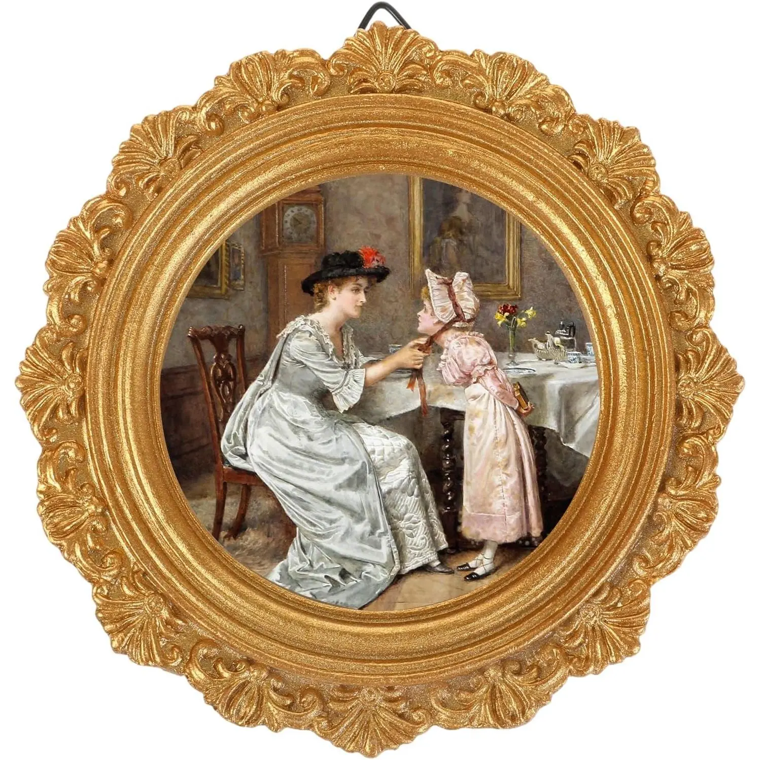 2.5 X 2.5inch   Picture Frames, Antique Ornate Small Picture Frames,   Frames With Hooks and Easel Stand Mini Vintages Frames Victorian Decor for Gallery Wall and Tabletop