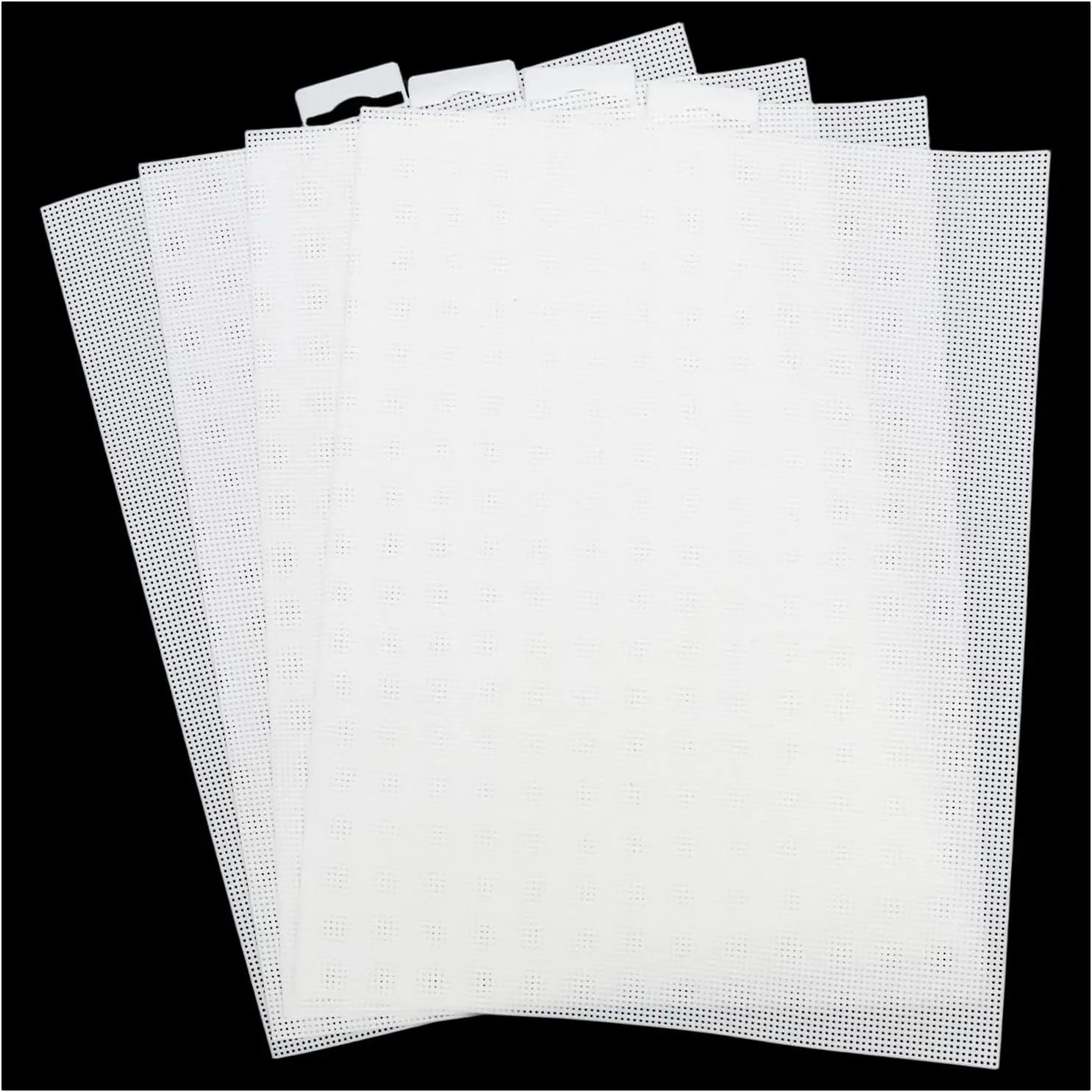 4 count Plastic Mesh Canvas Sheets, 14 Count Plastic   Canvas for Embroidery Making, Knit, Crafts DIY and Crochet Projects, 8 by 11-Inch(Milky White)
