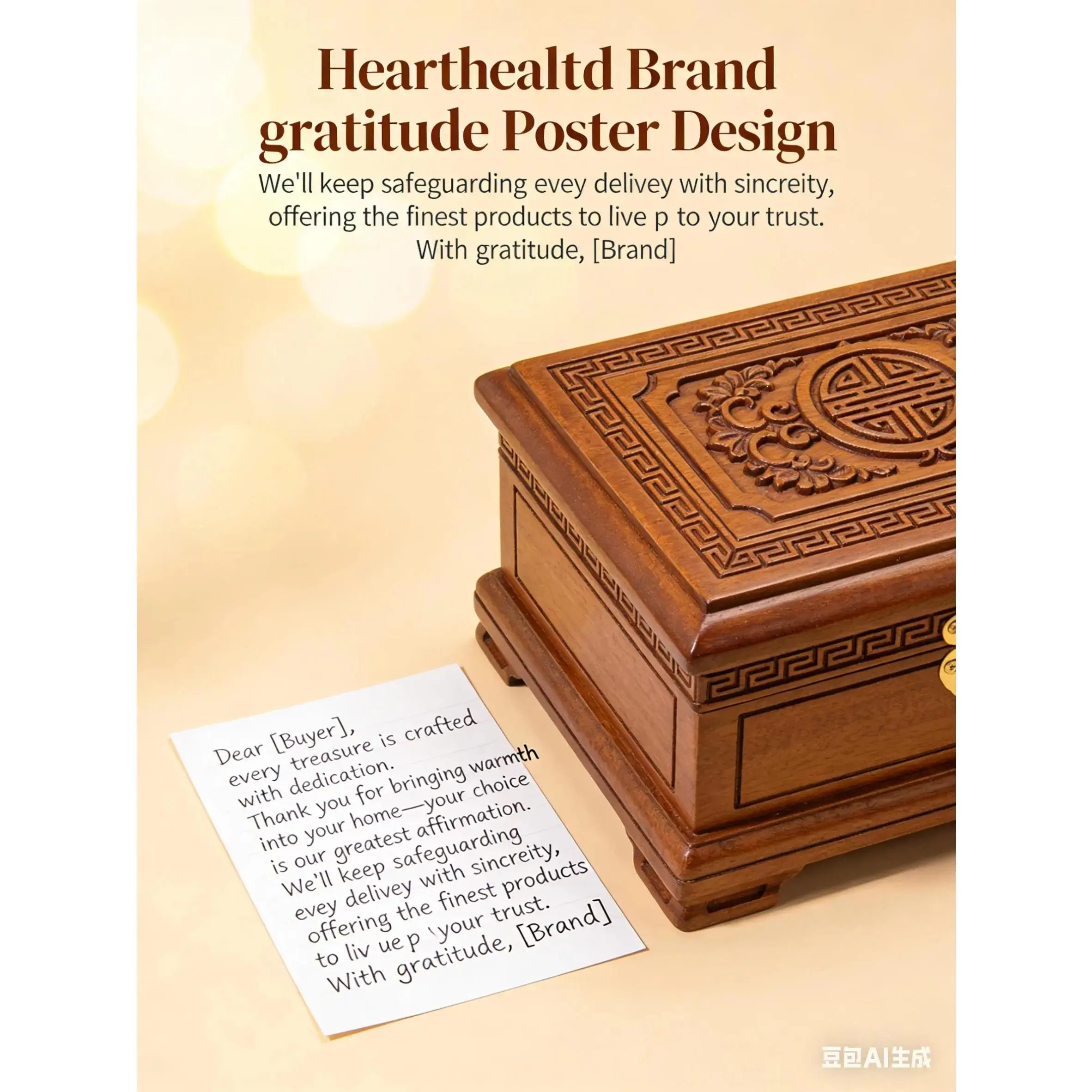 A thank-you letter to the buyer