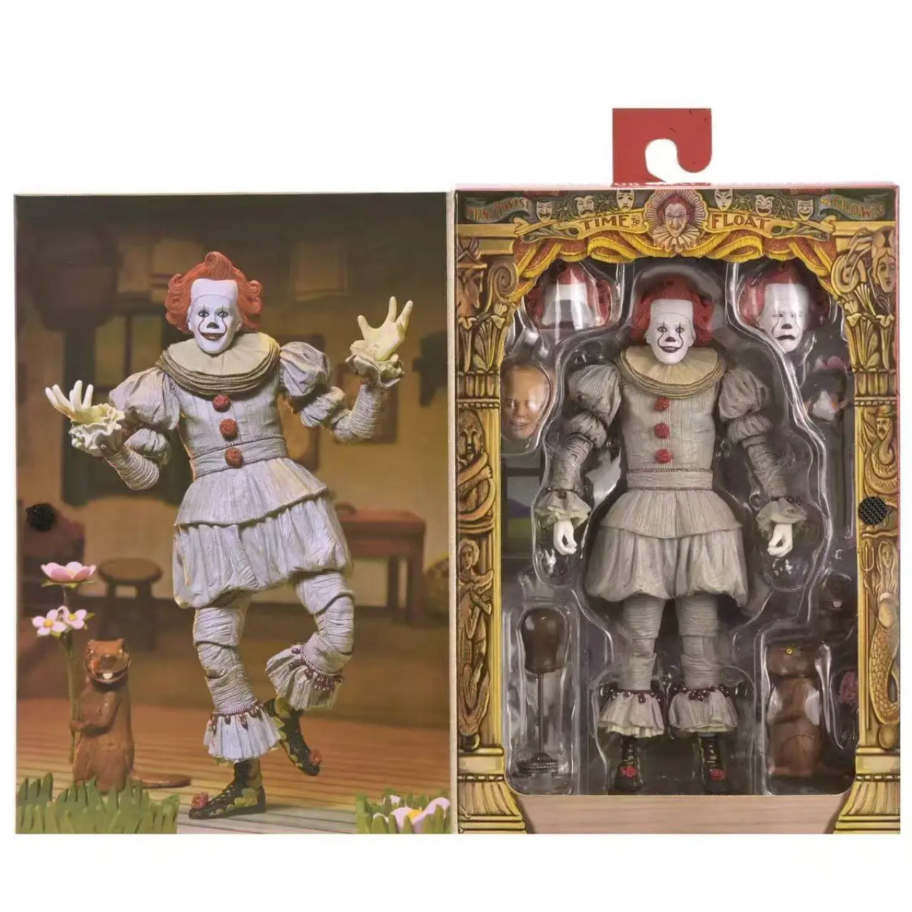 Pennywise Bob Figurine, 7 Inch Collectible Model, Unisex Horror Character, Detailed Action Figure, Perfect Gift for Fans