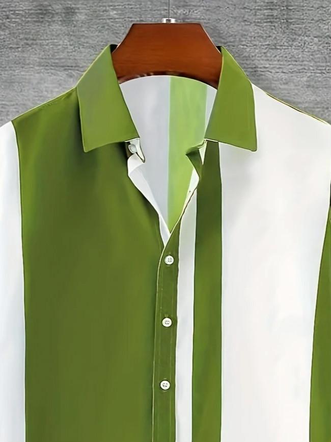 Fashionable and comfortable men's beach vacation printed short sleeved pants set; festival gift