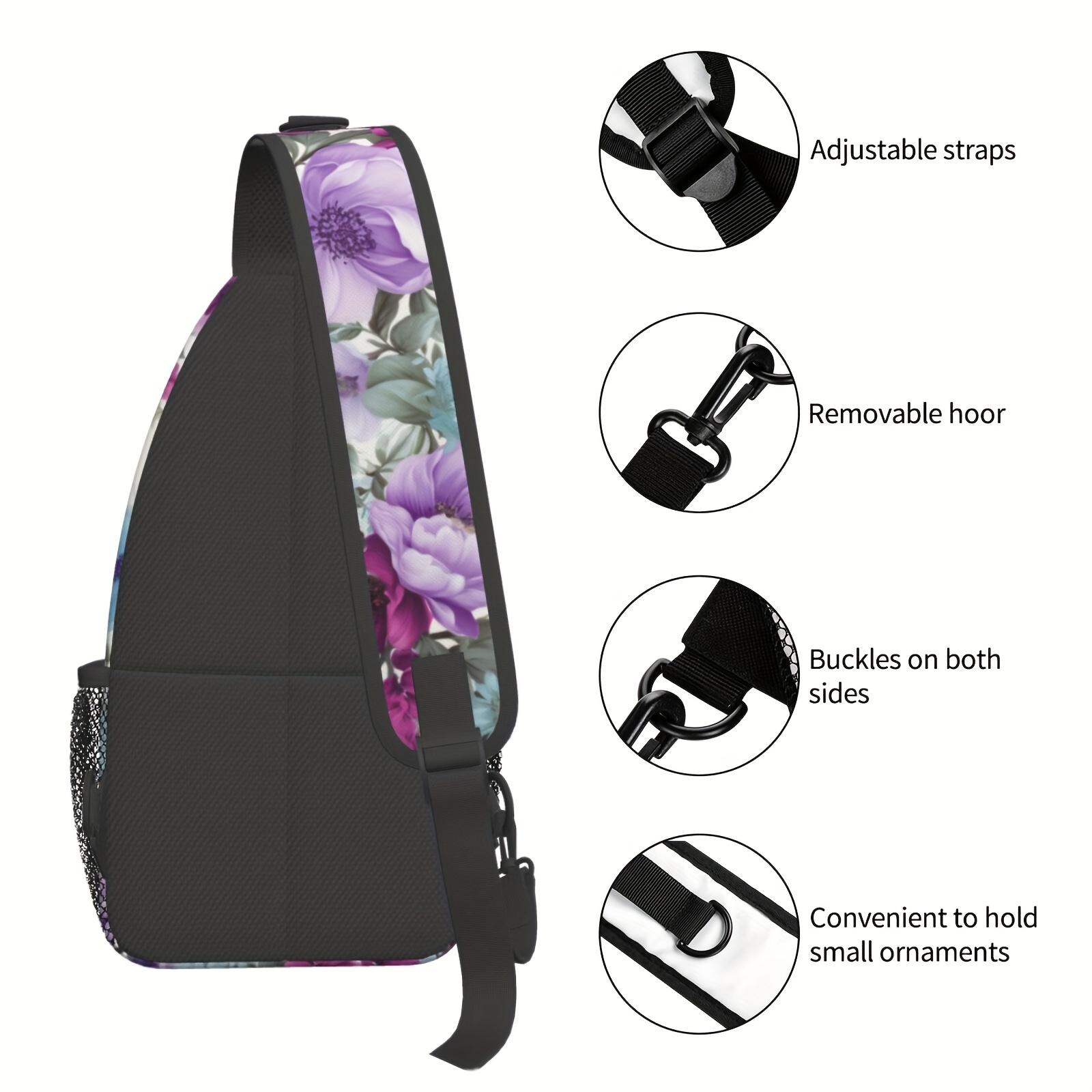 Crossbody Chest  Hiking Blooming Flowers Shoulder  Folding Large Capacity Fashion Durable Can Be Used For Shopping, Work, Leisure Travel Beach  Fishing  Travel Accessories Must Have  For School Back To School Christmas Gifts bag backpack