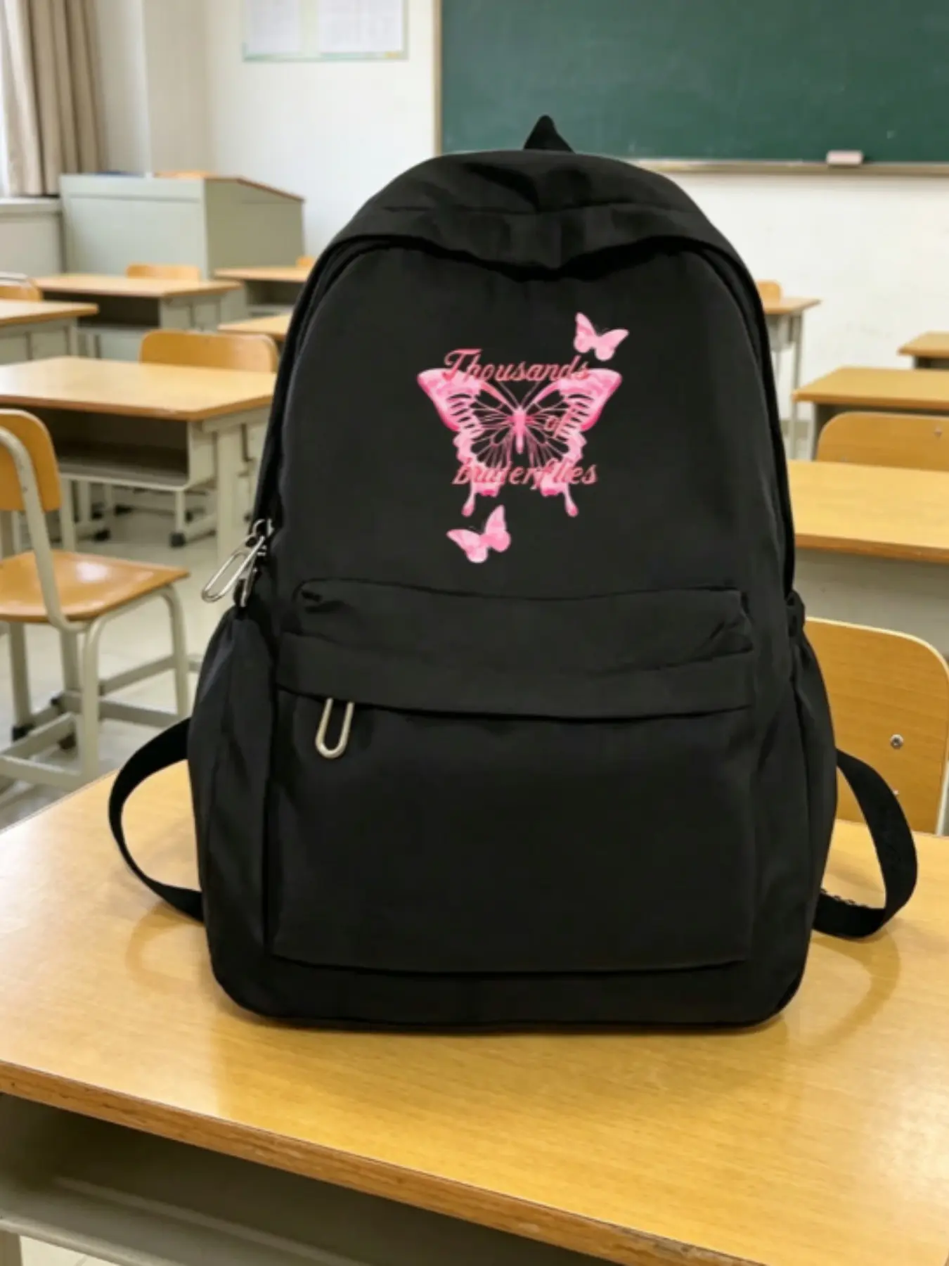 Creative Butterfly Backpack, Simple Cartoon Y2K Backpack, Lightweight Casual Laptop Bag, University Bookbag, Kids School Bag, Back-To-School Essential