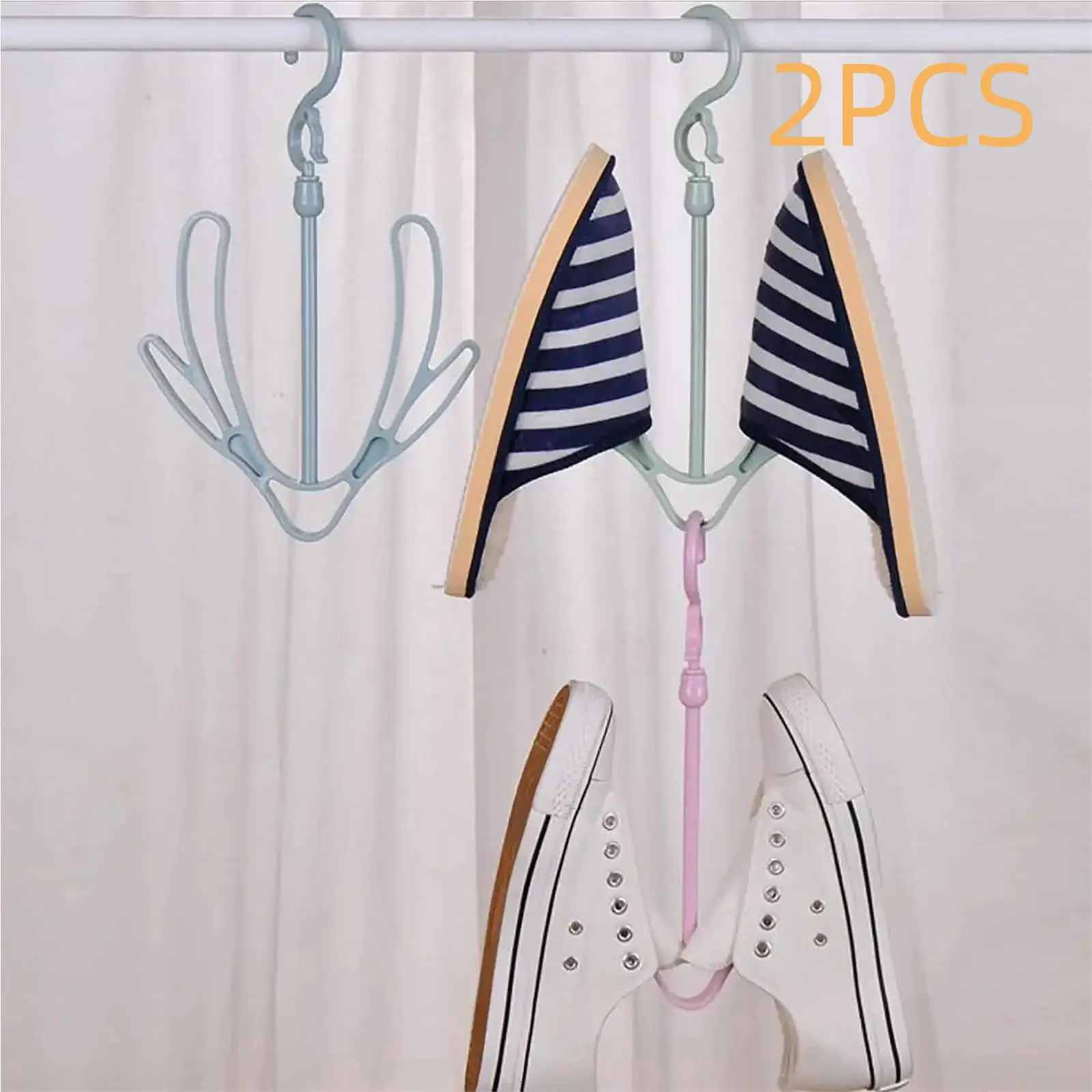 Space-Saving Outdoor Shoe Rack with Hooks, Durable Plastic Design, Efficient Dryer for Balcony Storage, Perfect for Organizing Shoes