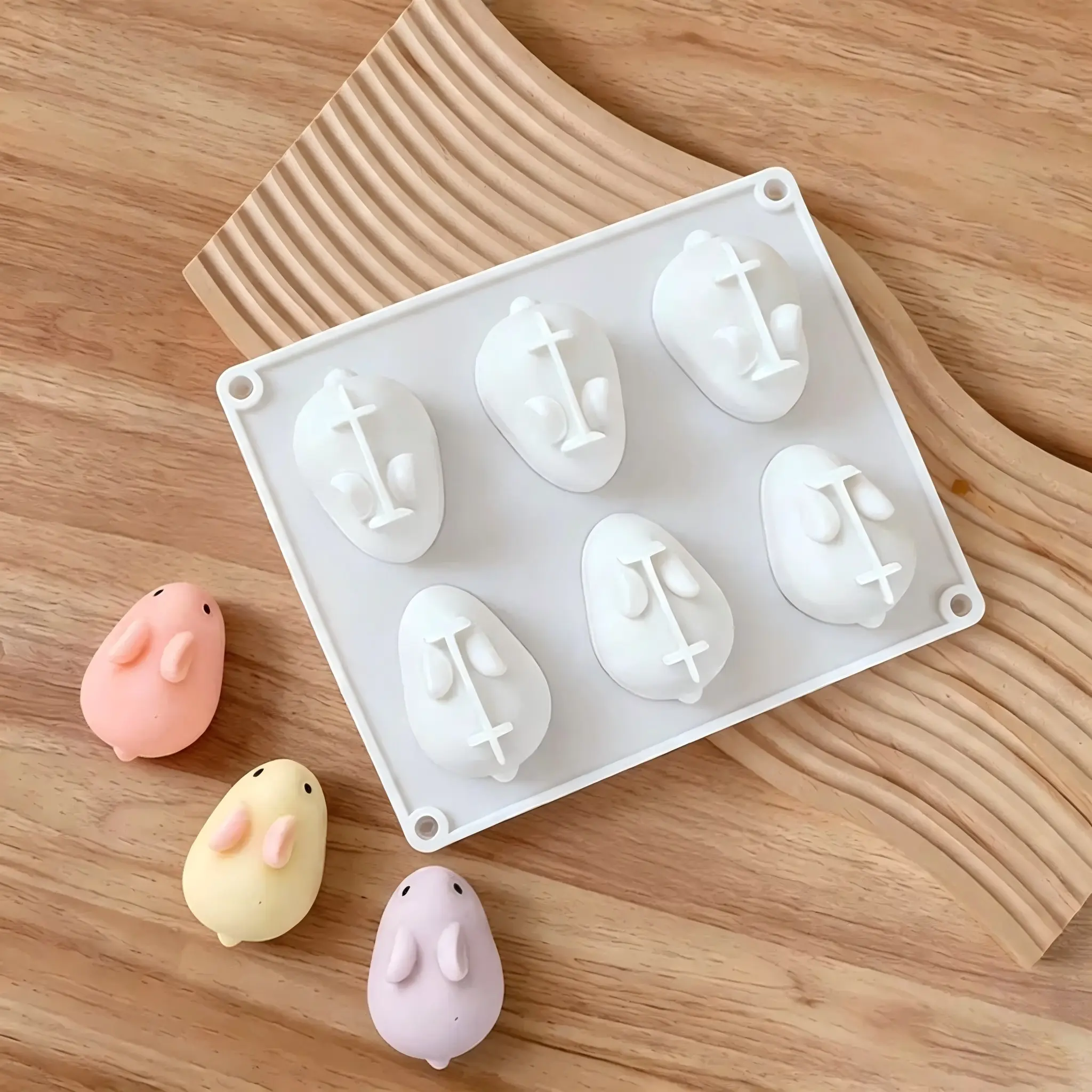 6-Pack/8-Pack Small Rabbits for DIY Baking, Food-Grade Material, Heat Resistant Up to 428°f, Easter Ice Cream Jellies, Handmade Candles, Dolls