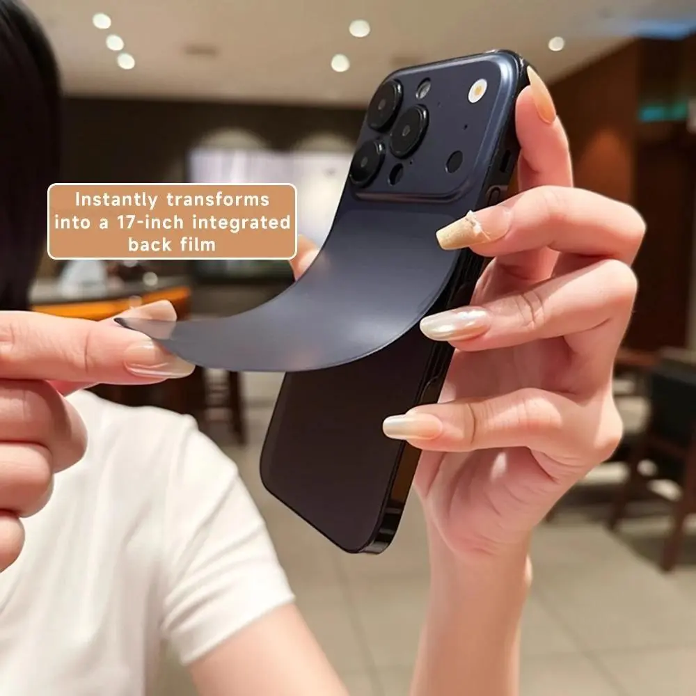 For iPhone 16 15 14 13 Pro Max Convert To 17 Pro Max Back Sticker Protection Cover With Fake Camera Lens Protector