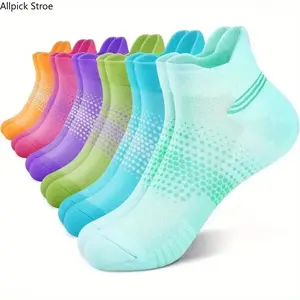 6-Pack Low Cut Compression Socks for Women – Cushioned Athletic Socks with Arch Support, Breathable Performance Socks for Gym Running Outdoor