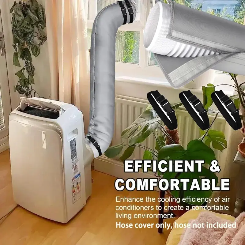 Portable Air Conditioner Exhaust Hose Insulation Cover, Pipe Insulation Sleeve, Anti Condensation, Heat Reduction, Pipe Wrapping