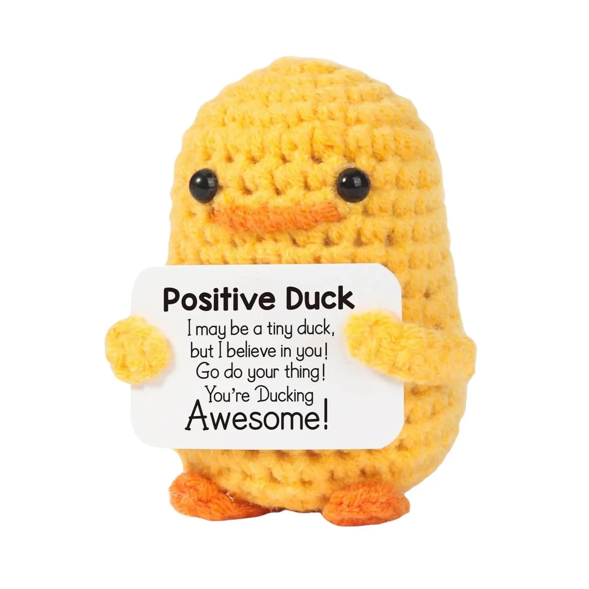 1PC This Adorable Mini Crocheted Yellow Duck Toy Is A Warm And Soft Crocheted Doll, Crochet Animals, Amigurumi Gift, A Yarn Gift. Perfect for Giving To Friends, Colleagues, It's Also A Great Choice To Reward Yourself
