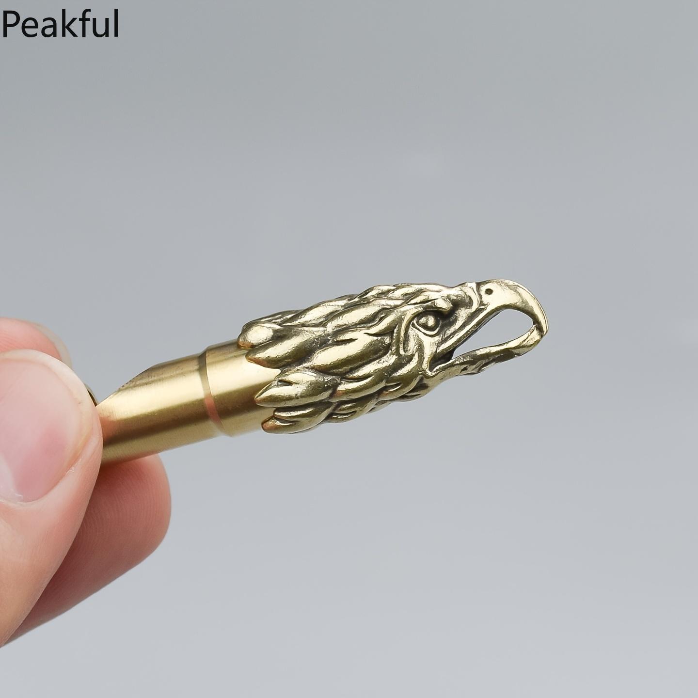 Handcrafted Eagle Head Keychain – Vintage Brass Whistle Pendant, Unique Eagle Design, Perfect for Keys, Bags, or as a Decorative Gift, Stylish Accessory for Outdoors & Adventure Enthusiasts