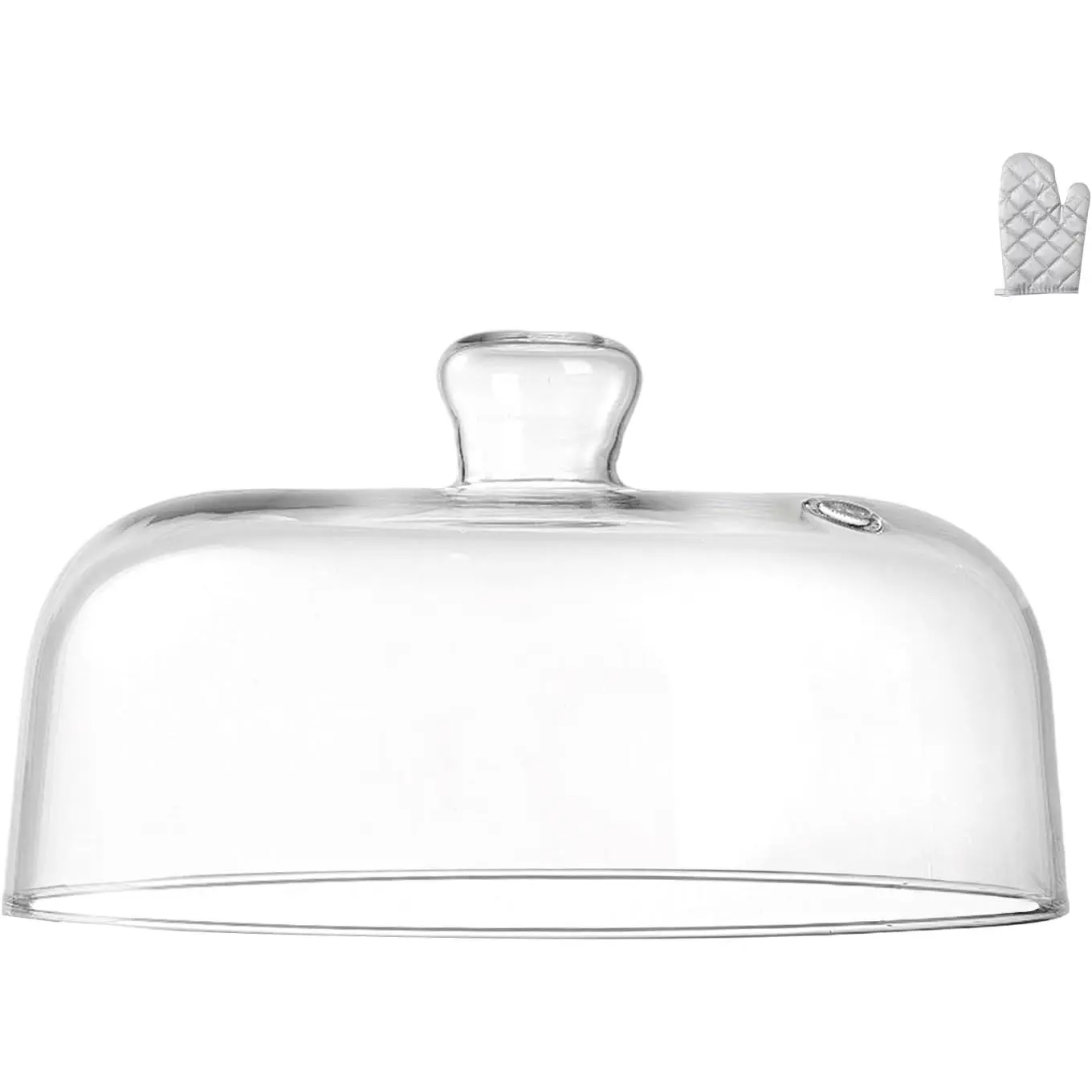 Glass Microwave Cover, 10" Microwave Splatter Cover for  | 5" Height With Handle, -Glass, 3.5" Inner Height, Fits Plates & Bowls, Vented Lid, Oven, Dishwasher & Refrigerator Safe