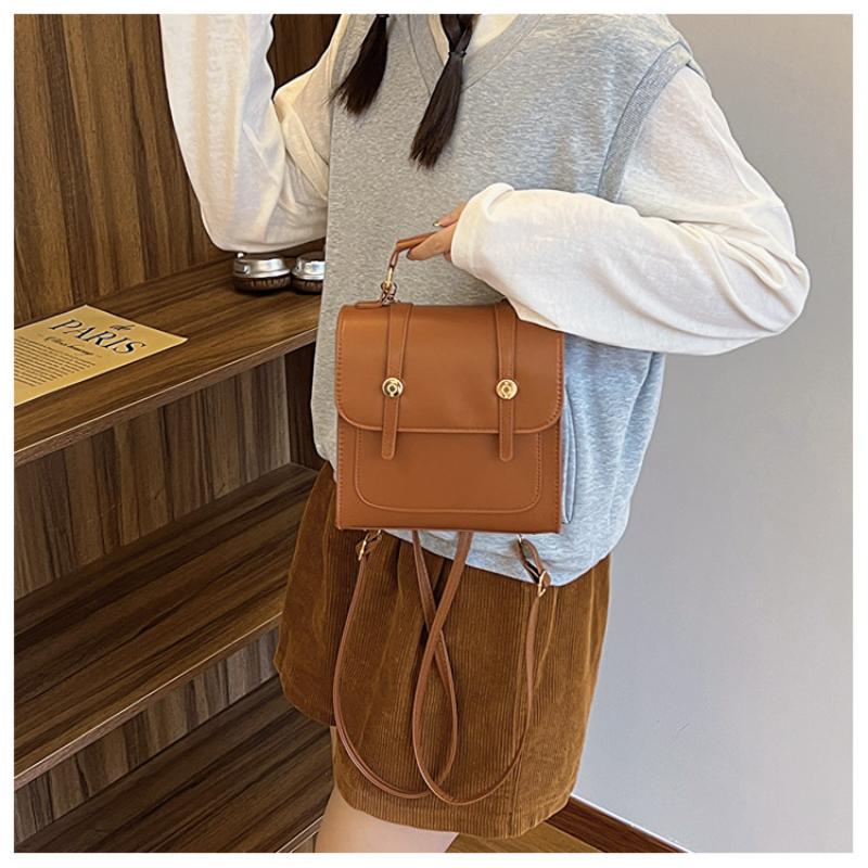 Large Capacity Simple Temperament Backpack, Western Style Casual Bag, Women's Bag